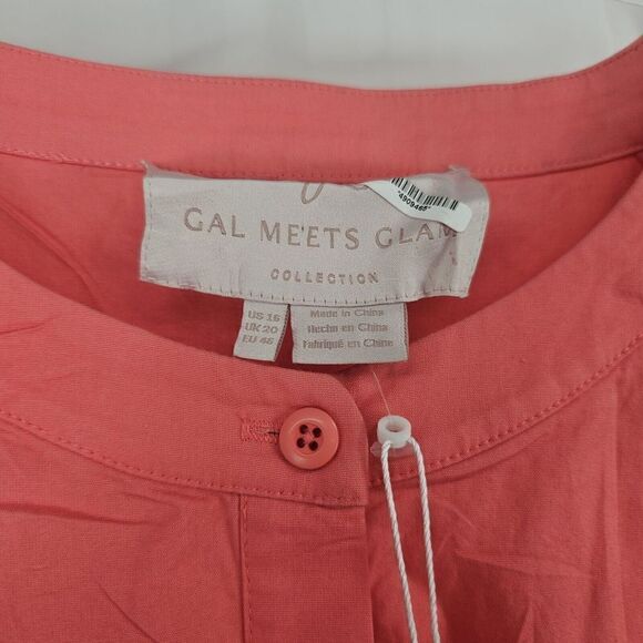 Gal Meets Glam Size 16 Saffron Flutter Sleeve Crop Jumpsuit Tie Waist PLUS - Picture 8 of 12